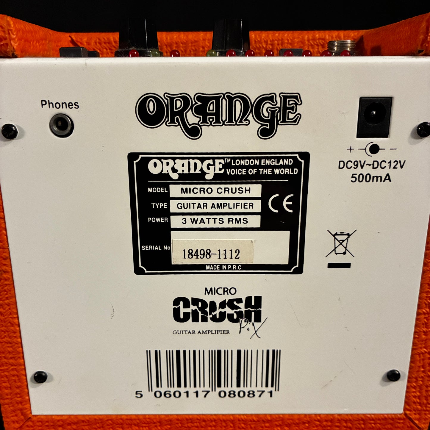 ORANGE MICRO CRUSH / Mini Guitar Combo Amp 【甲府店】