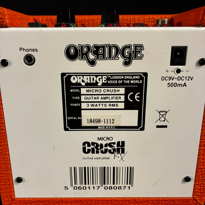 ORANGE MICRO CRUSH / Mini Guitar Combo Amp 【甲府店】