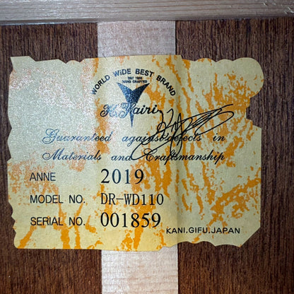 K.Yairi DR-WD110  2019年製　【USED】【1.9kg】