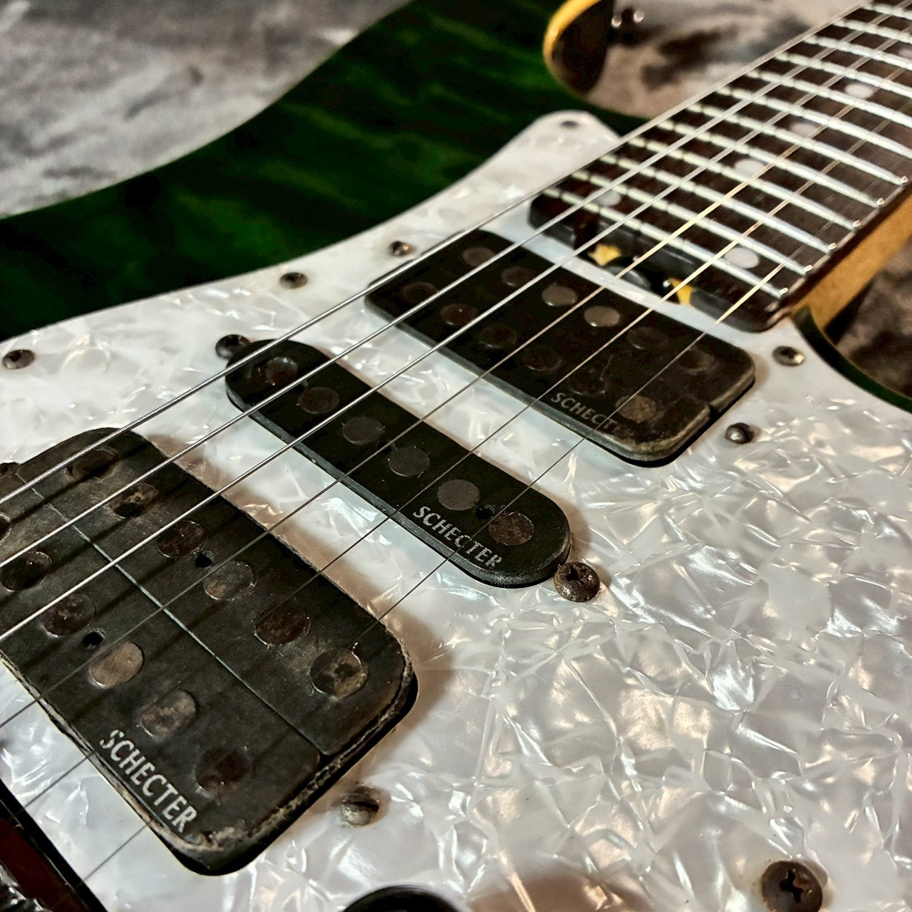 SCHECTER	SD-2-24-AL See-thru Green 【3.8kg】【USED】
